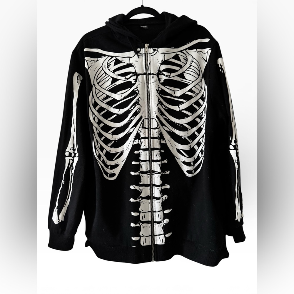 Large unisex skeleton sweatshirt hoodie